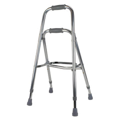 Folding Hemi Walker with Adjustable Height and Hand Grips lightweight aluminum frame with padded dual hand grips and four rubber feet