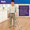 Image of Folding Hemi Walker with Adjustable Height and Hand Grips side style mobility aid for users with limited strength on one side