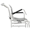 Image of Folding Medical Chair Scale 250kg side view of foldable medical chair with padded seat and arm supports