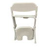 Image of Folding Shower Chair with Cut Away Front Folded