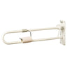 Image of Folding Wall Support Rail with Spring Loaded Mechanism cream wall-mounted support rail with toilet roll holder