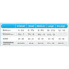 Image of Footlogics Football Boot Orthotic Insoles for Athletic Shoes size chart showing mens womens EU and centimetre ranges