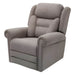 Four Motor Lift Recliner Chair with Adjustable Headrest and Lumbar side angle showing padded armrests and tall backrest