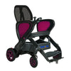 Image of Galaxy Lightweight Electric Wheelchair foldable power chair with purple trim and compact carbon frame