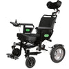 Image of Gladiator Electric Wheelchair With Tilt Seat And Suspension black powered mobility chair with headrest