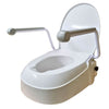 Image of HOMECRAFT Raised Toilet Seat with Armrests Front Left View