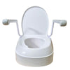 Image of HOMECRAFT Raised Toilet Seat with Armrests Front View