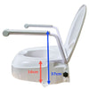 Image of HOMECRAFT Raised Toilet Seat with Armrests Left Side View