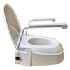 Image of HOMECRAFT Raised Toilet Seat with Armrests Right Side View