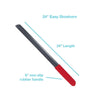 Image of Hip Replacement Recovery Kit with Reacher, Dressing Stick, Sock Aid & Sponge 24 inch easy shoehorn with red non slip handle