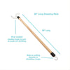 Image of Hip Replacement Recovery Kit with Reacher, Dressing Stick, Sock Aid & Sponge 26 inch wooden dressing stick with dual hooks