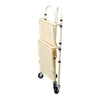Image of Homecraft Folding Indoor Trolley with Adjustable Height folded compact design with two shelves and wheels for storage