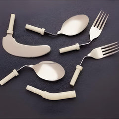 Homecraft Kings Angled Cutlery | Utensils for Limited Wrist Movement Set