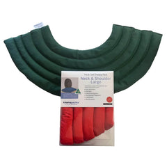 Hot and Cold Therapy Pack for Pain Relief and Relaxation neck and shoulder wrap large green segmented design