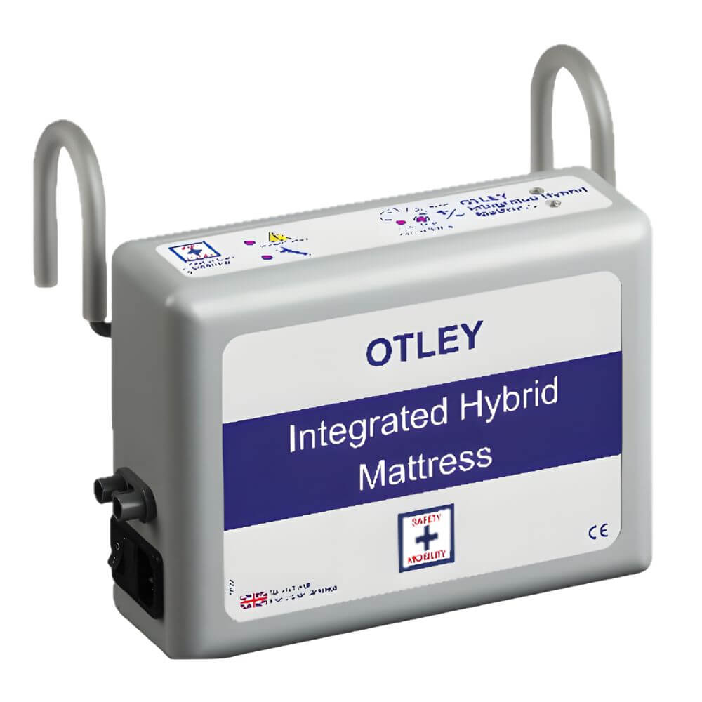 Hybrid Pressure Relief Mattress Replacement System control pump unit with integrated hybrid mattress settings