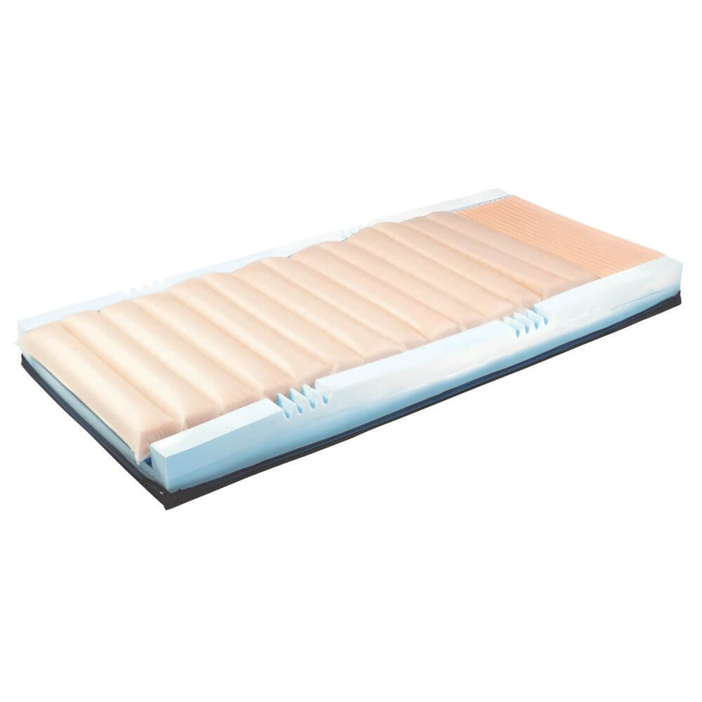 Hybrid Pressure Relief Mattress Replacement System foam mattress core with castellated pressure relief zones