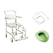 Juvo Shower Commode Swingaway Leg Rest with Pan Carrier and One Pan