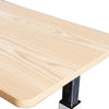 Image of King Overbed Table with Spring Lift 90 x 39cm close-up of natural wood grain tabletop corner