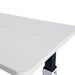 King Overbed Table with Spring Lift 90 x 39cm close-up of white laminate tabletop surface