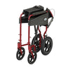 Image of Lightweight Folding Transit Wheelchair with Attendant Brakes folded fred frame compact storage position