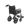 Image of Lightweight Folding Transit Wheelchair with Attendant Brakes rear view showing push handles and large wheels