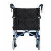 Image of LightweightTransit Wheelchair with Seatbelt & Brakes Blue Folded