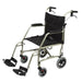 LightweightTransit Wheelchair with Seatbelt & Brakes Gold Side 2