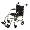 Image of LightweightTransit Wheelchair with Seatbelt & Brakes Gold Side 2
