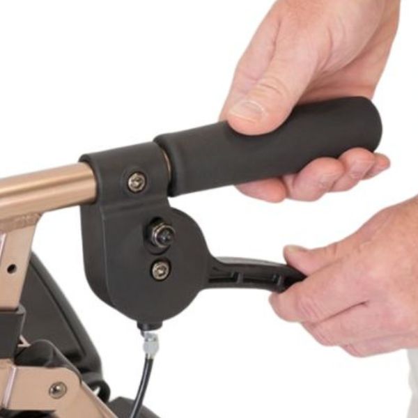 Lightweight Travel Rollator with Seat Brakes