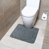 Image of Low Profile Absorbent Non-Slip Floor Mat 45 x 70cm Grey Near Toilet