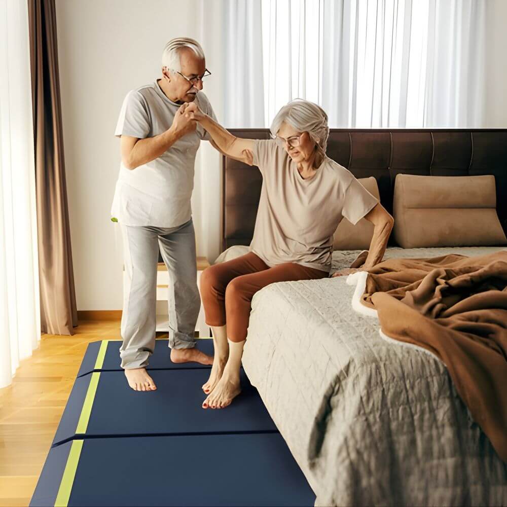 Bedside Fall Risk Photo Bedside Fall Mat: Protect Loved Ones & Sleep Soundly – Mobility Shop Direct