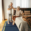 Image of Low Profile Bedside Fall Protection Safety Mat used beside bed to assist safe standing for elderly user