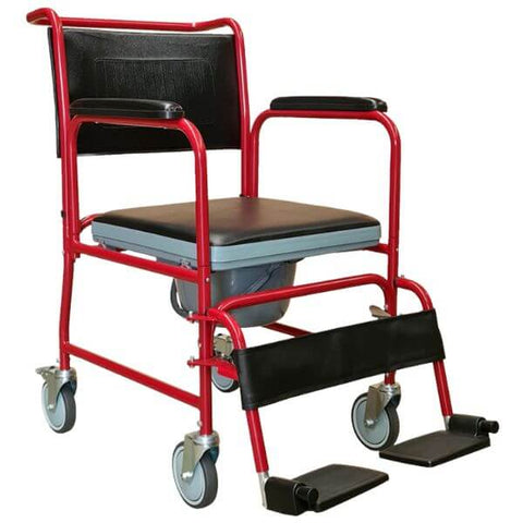 Mobile Steel Commode Chair