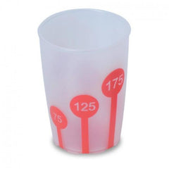 Non Slip Cup With Measuring Icon White Yellow