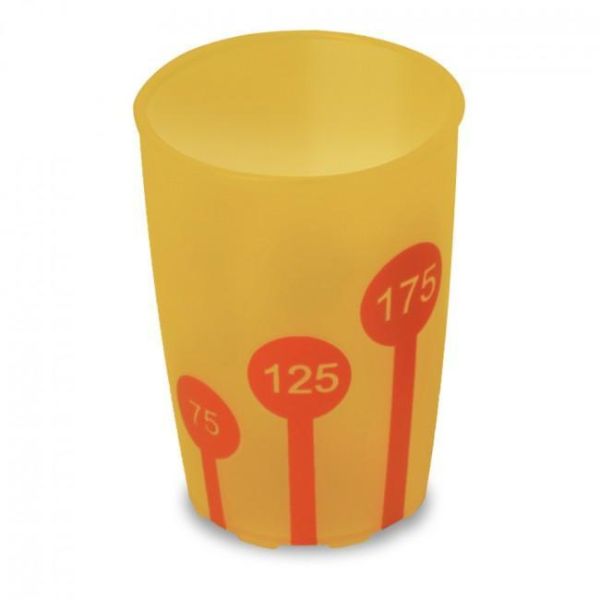 Non Slip Cup With Measuring Icon Yellow Orange