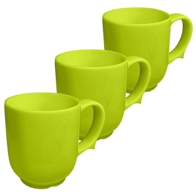 One-Handled Ceramic Mug for Seniors Green