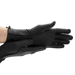 Open Finger Arthritis Gloves for Hand Pain and Swelling Relief black full finger gloves worn on hands