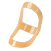 Image of Oval-8 Finger Splint for Trigger Finger & Arthritis beige splint showing top plus sign orientation