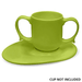 Oval Ceramic Saucer For Seniors Green Sample