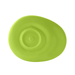 Oval Ceramic Saucer For Seniors Green Upper View