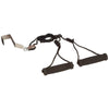 Image of Over Door Shoulder Pulley System for Range of Motion Therapy close view of handles rope and metal door anchor