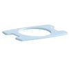 Image of Over Toilet Commode Chair with Armrests and Non Slip Feet blue removable commode seat insert with oval opening