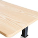 Overbed Table with Gas Lift 90 x 39cm close up of wood grain tabletop with rounded corners