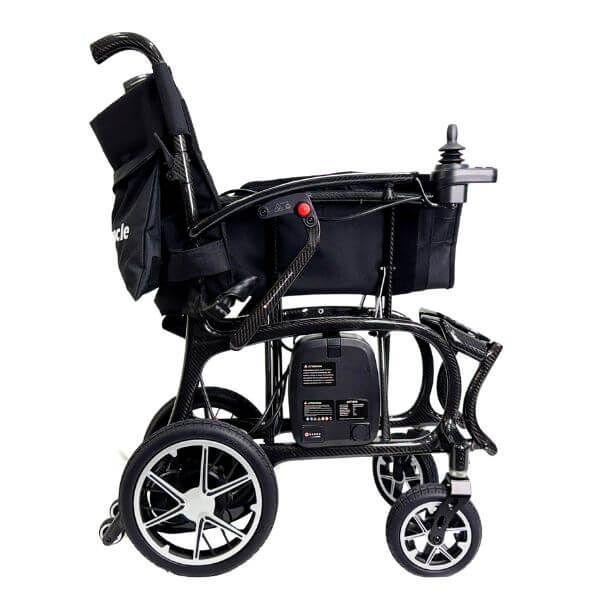 PFL Lightweight Electric Wheelchair 150W Folded Side View