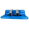 Image of Pediatric Therapy Side Lying Positioning Support Wedge blue molded base with two gray positioning straps