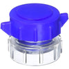 Image of Pill Crusher Grinder with Storage - Easy Grip for Arthritis blue lid crusher with clear storage base