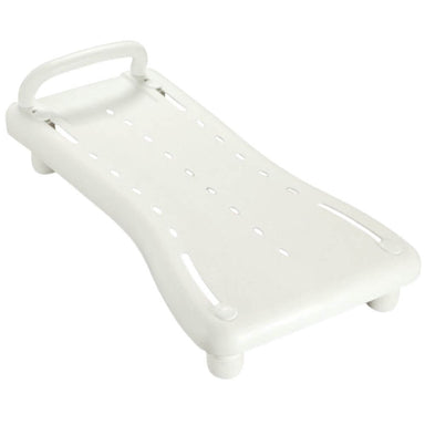 Plastic Bariatric Bath Board with Grab Rail wide white plastic bath board with perforated surface for bariatric users