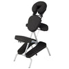 Image of Portable Folding Massage Chair with Carrying Case & Sternum Pad in black with adjustable face cradle and armrest