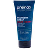 Image of Premax Recovery Cream Sour Cherry 200ml tube with blue packaging and muscle recovery ingredients