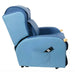Pressure Care Lift Recliner Chair with Air Cells side view upright position with contoured backrest